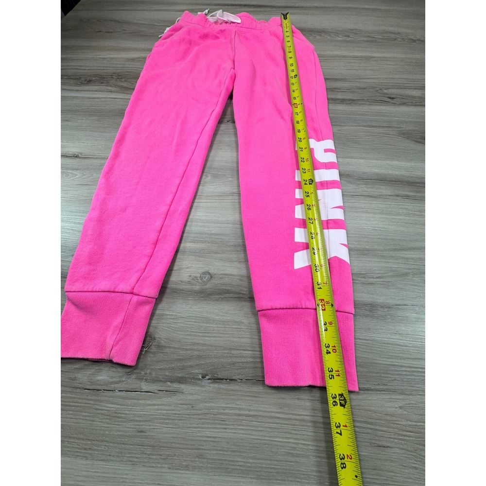 Y2K PINK Victoria's Secret Jogger Sweatpants Pink WMNS XS White Logo Barbiecore - Picture 3 of 13